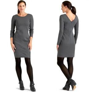 Athleta Illusion Long Sleeve Dress in Charcoal Heather Gray - Size: XXS